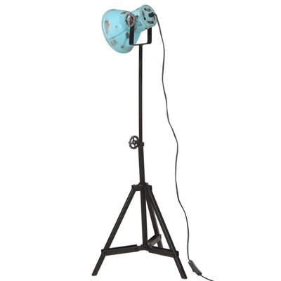 vidaXL Lampa stojąca, 25 W, postarzany niebieski, 35x35x65/95 cm, E27