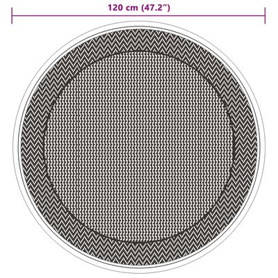 vidaXL Dywan na zewnątrz, zielony, Ø120 cm, PP