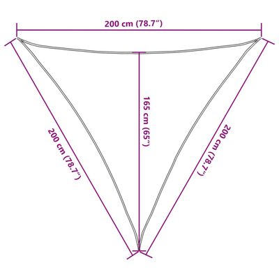 vidaXL Żagiel przeciwsłoneczny, biały, 2x2x2 m, 100% poliester