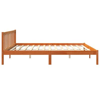 vidaXL Rama łóżka, woskowy brąz, 180x200 cm, lite drewno sosnowe