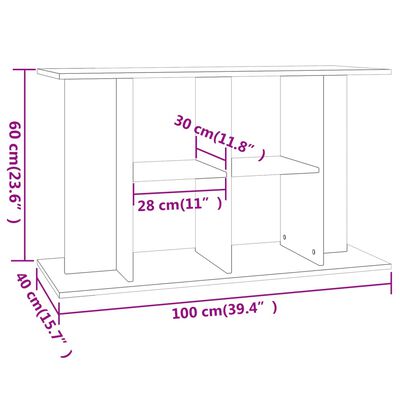 vidaXL Szafka pod akwarium, czarna, 100x40x60 cm