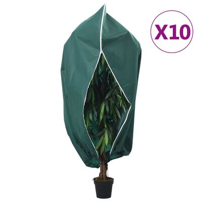 vidaXL Kaptury ochronne z suwakiem, 10 szt., 70 g/m², 1,2x1,8 m