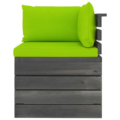 vidaXL Ogrodowa sofa 2-osobowa z palet, z poduszkami, drewno sosnowe