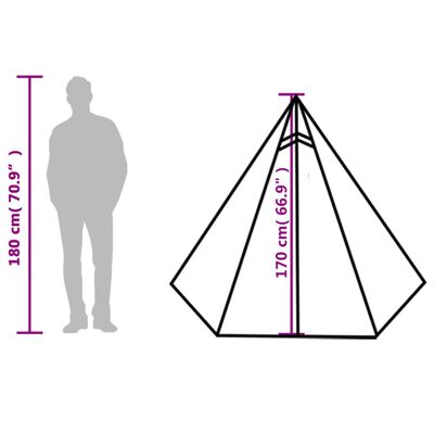 vidaXL Namiot turystyczny, 3-os., szaro-pomarańczowy, wodoszczelny