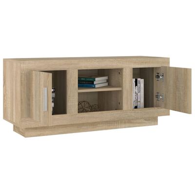 vidaXL Szafka pod TV, dąb sonoma, 102x35x45 cm materiał drewnopochodny