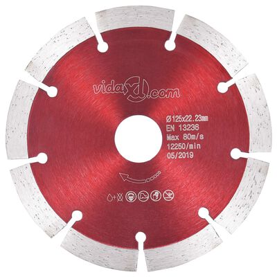 vidaXL Tarcze diamentowe turbo, 2 szt., stal, 125 mm