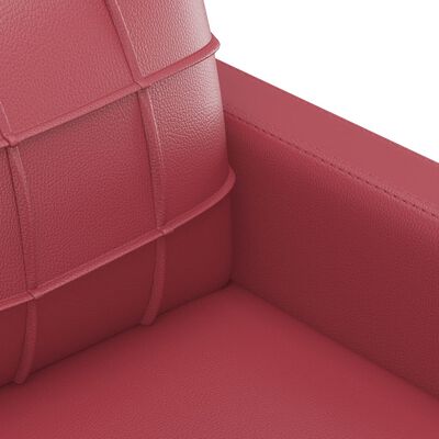 vidaXL 3-osobowa sofa, winna czerwień, 180 cm, sztuczna skóra