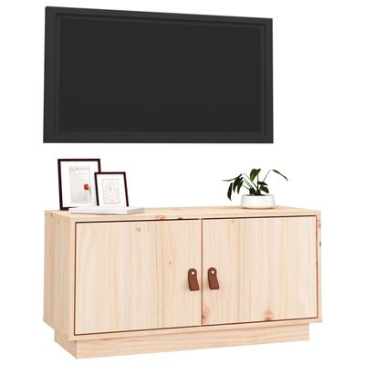 vidaXL Szafka pod TV, 80x34x40 cm, lite drewno sosnowe