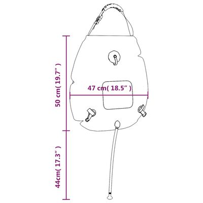 vidaXL Prysznic turystyczny, niebieski, 20 L, PVC