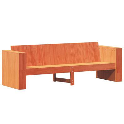 vidaXL Sofa ogrodowa, 3-osobowa, woskowy brąz, 189x60x62 cm, sosna