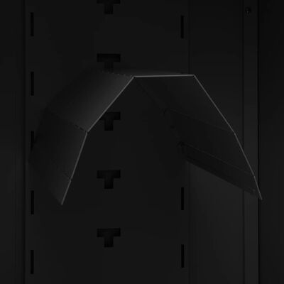 vidaXL Szafka na siodło, czarna, 53x53x105 cm, stalowa