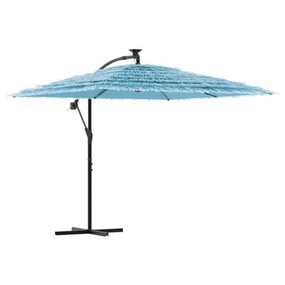 vidaXL Parasol ogrodowy na stalowym słupku, niebieski, 246x246x230 cm