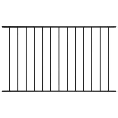 vidaXL Panel ogrodzeniowy, kryta proszkowo stal, 1,7x0,75m, czarny