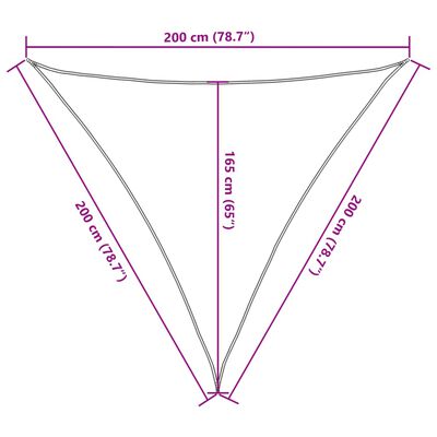 vidaXL Żagiel przeciwsłoneczny, antracytowy, 2x2x2 m, 100% poliester