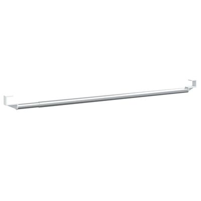 vidaXL Karnisze, 2 szt., biało-srebrne, 60-105 cm, aluminium