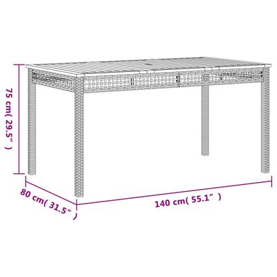 vidaXL 3-cz. zestaw mebli ogrodowych z poduszkami, czarny, rattan PE