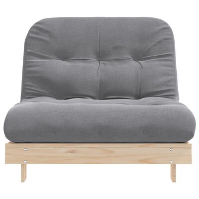 vidaXL Sofa rozkładana typu futon, z materacem, 100x206x11 cm, sosnowa