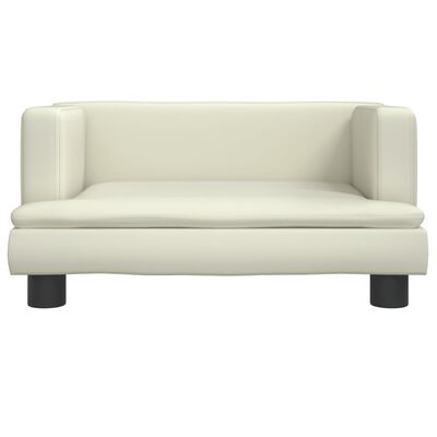 vidaXL Sofa dla dzieci, kremowa, 60x40x30 cm, sztuczna skóra