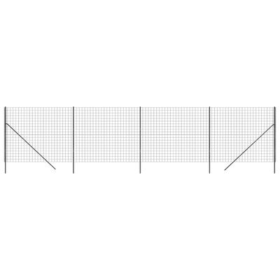 vidaXL Ogrodzenie z siatki drucianej, antracytowe, 2,2x10 m