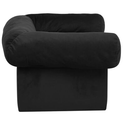 vidaXL Sofa dla psa, z szufladą, czarna, 75x50x38 cm, pluszowa