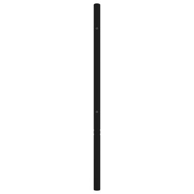 vidaXL Metalowe wezgłowie, czarne, 140 cm