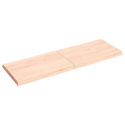 vidaXL Blat stołu, 120x40x(2-4)cm surowy, lity dąb naturalną krawędzią