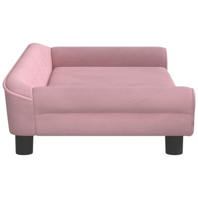 vidaXL Sofa dla dzieci, różowa, 100x50x26 cm, aksamit