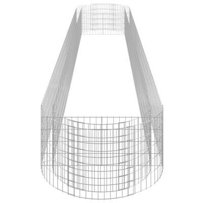 vidaXL Podwyższona donica gabionowa galwanizowane żelazo 600x100x50 cm