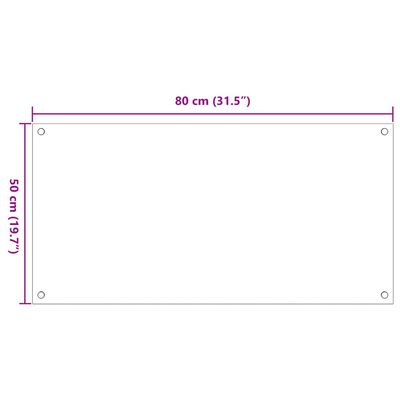 vidaXL Panele ochronne do kuchni, przezroczyste 2 szt. 80x50 cm, szkło