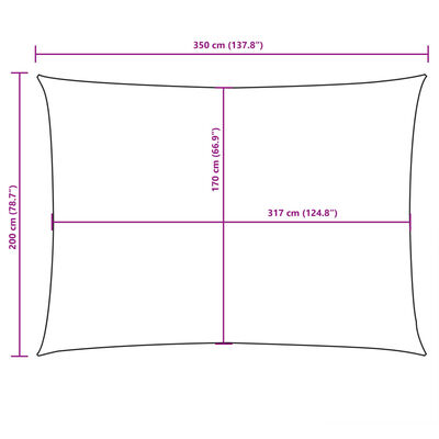 vidaXL Prostokątny żagiel ogrodowy, tkanina Oxford, 2x3,5 m, brązowy