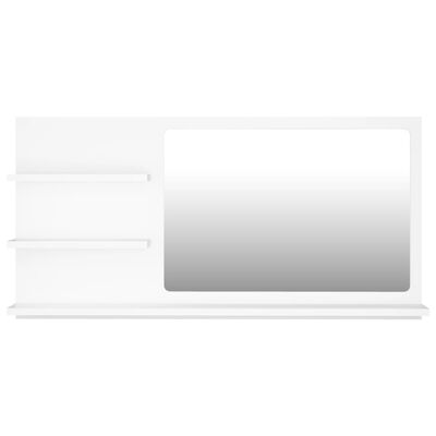 vidaXL Lustro łazienkowe, białe, 90x10,5x45 cm, płyta wiórowa