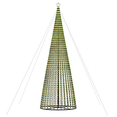 vidaXL Stożkowa choinka z lampek, 1544 kolorowych LED, 500 cm