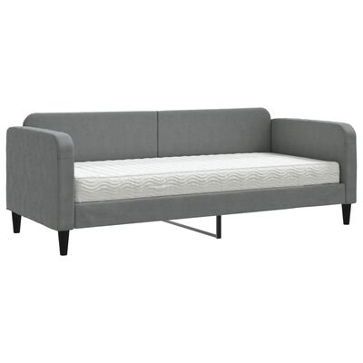 vidaXL Sofa z materacem do spania, ciemnoszara, 80x200 cm, tkanina