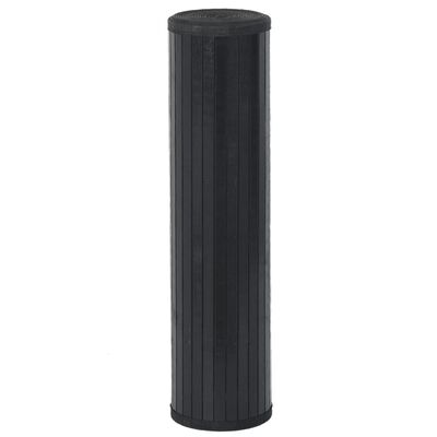 vidaXL Dywan prostokątny, czarny, 60x400 cm, bambusowy