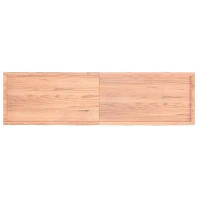 vidaXL Blat do łazienki, jasnobrązowy, 220x60x(2-4) cm, lite drewno