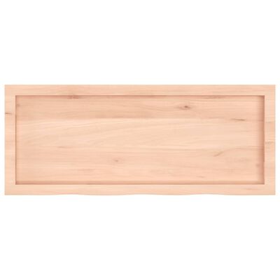 vidaXL Półka, 100x40x(2-4) cm, surowe lite drewno dębowe