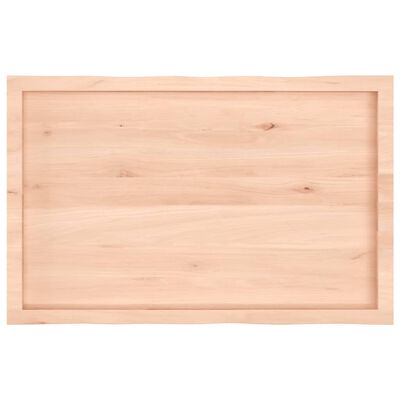 vidaXL Blat stołu, 100x60x(2-6)cm surowy, lity dąb naturalną krawędzią