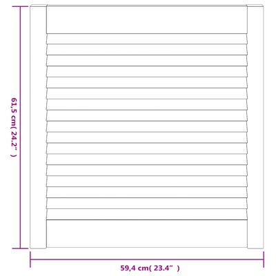 vidaXL Drzwi żaluzjowe do szafki, 2 szt., 61,5x59,4 cm, drewno sosnowe