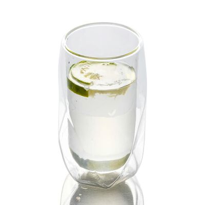 vidaXL Dwuścienne szklanki, 6 szt., 450 ml