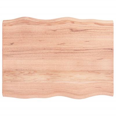 vidaXL Blat, jasnobrązowy 80x60x(2-4) cm drewno z naturalną krawędzią