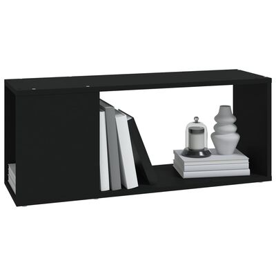 vidaXL Szafka pod TV, czarna, 80x24x32 cm, materiał drewnopochodny