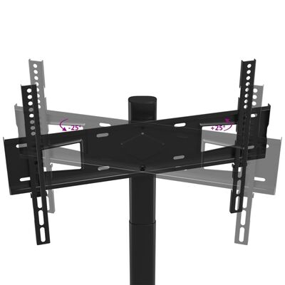 vidaXL Narożny stojak na telewizor 32-65 cali, 2-poziomowy, czarny