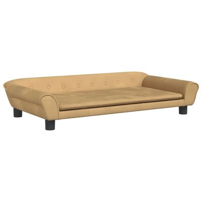 vidaXL Sofa dla dzieci, brązowa, 100x50x26 cm, aksamit