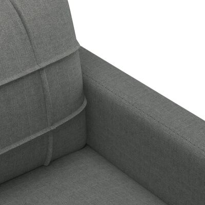 vidaXL Sofa 3-osobowa, ciemnoszara, 180 cm, tkanina, klasa B