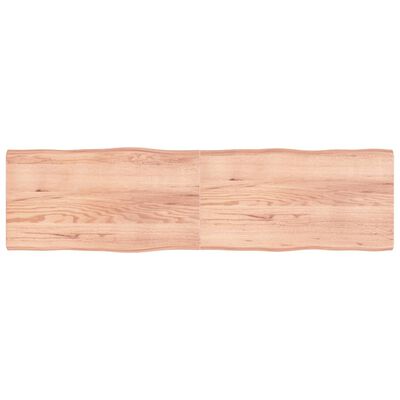 vidaXL Blat, jasnobrązowy 220x60x(2-6) cm drewno z naturalną krawędzią