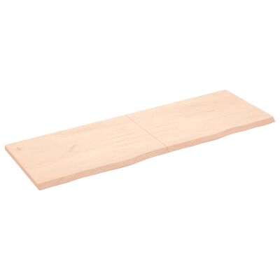 vidaXL Blat stołu, 180x60x(2-4)cm, surowe lite drewno dębowe