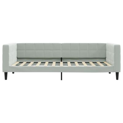 vidaXL Sofa rozsuwana, jasnoszara, 100x200 cm, aksamit