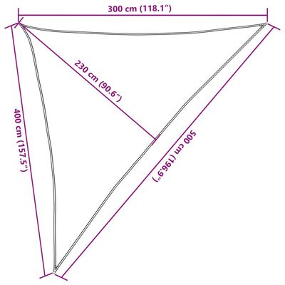 vidaXL Żagiel przeciwsłoneczny, 160 g/m², ciemnozielony, 3x4x5 m, HDPE