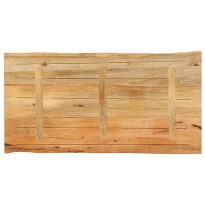 vidaXL Blat stołu, 110x60x2,5 cm, naturalna krawędź, lite drewno mango