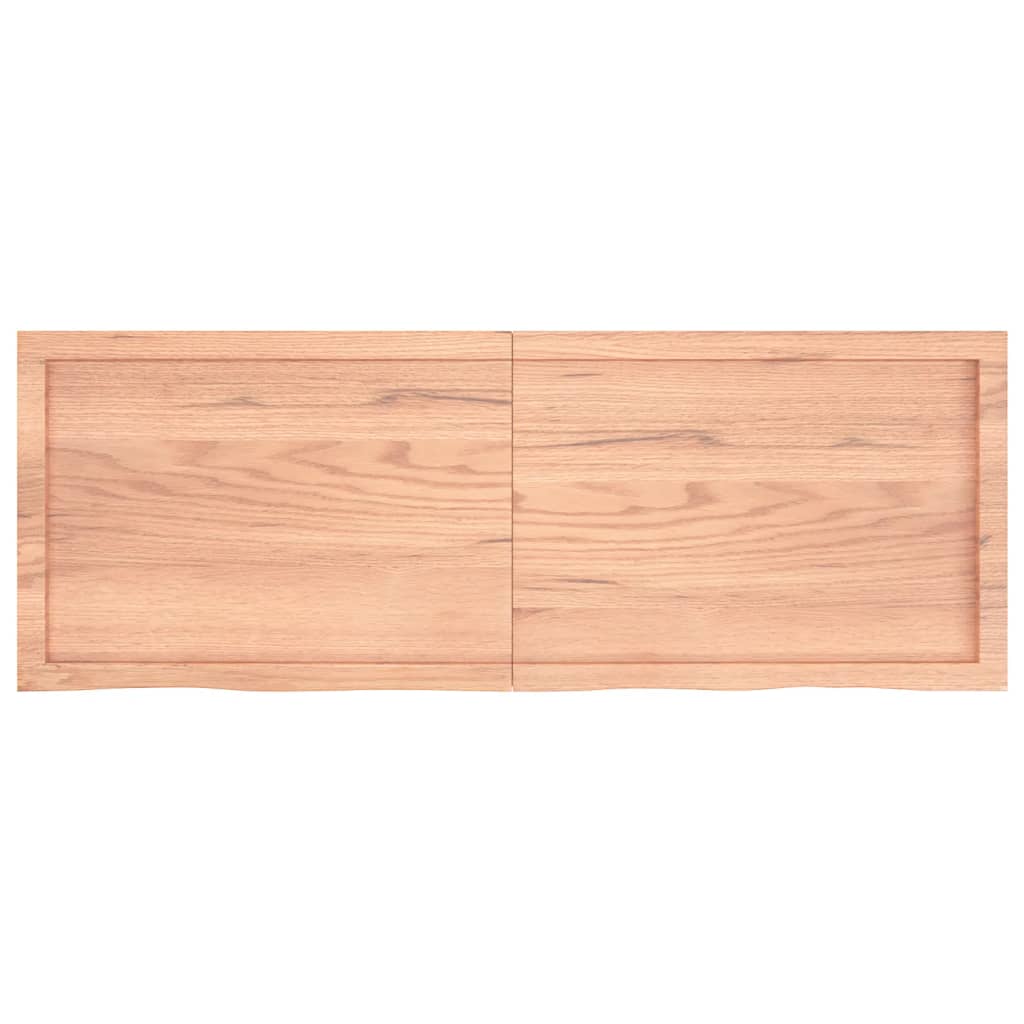 vidaXL Blat do łazienki, jasnobrązowy, 140x50x(2-4) cm, lite drewno